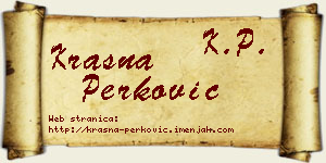 Krasna Perković vizit kartica